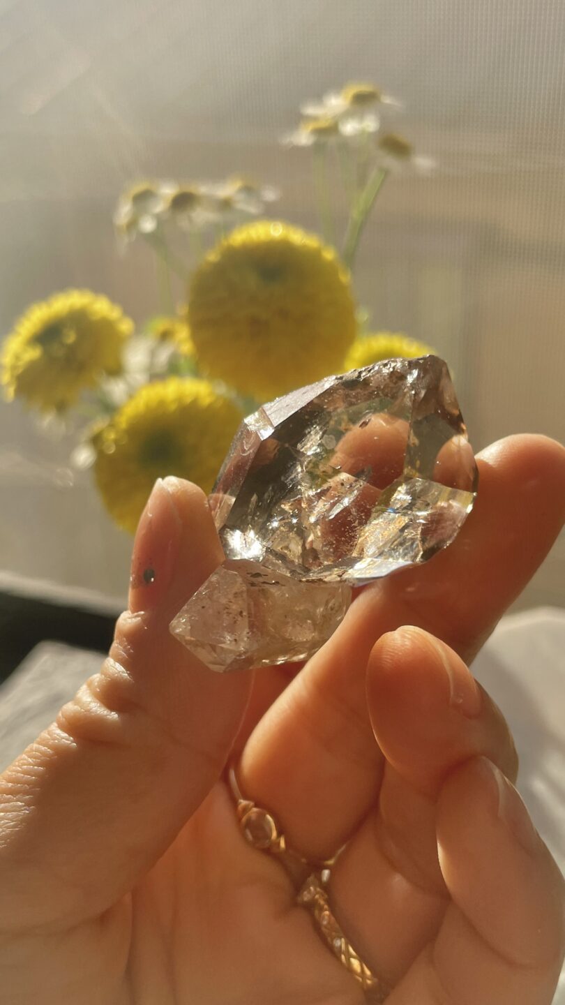 ハーキマーダイヤモンド 中国 ダイアモンドクォーツ スモーキークォーツ 水晶