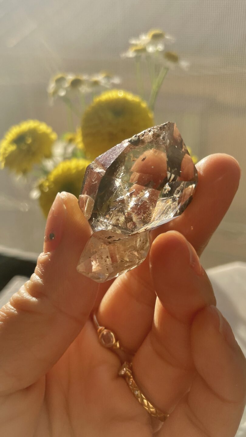 ハーキマーダイヤモンド 中国 ダイアモンドクォーツ スモーキークォーツ 水晶
