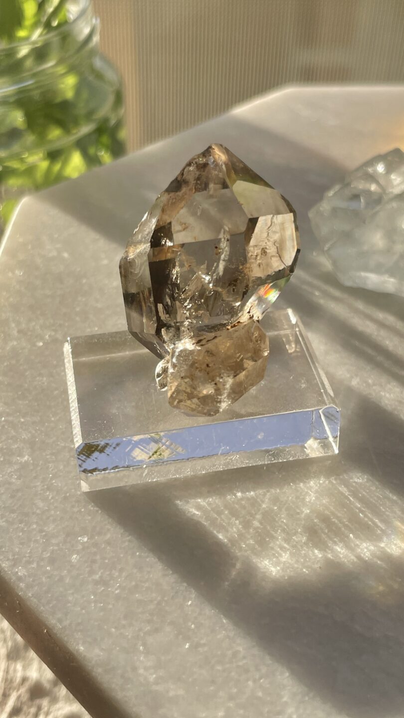 ハーキマーダイヤモンド 中国 ダイアモンドクォーツ スモーキークォーツ 水晶