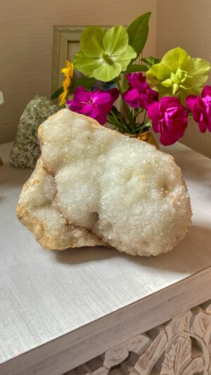 カルセドニークォーツ もこもこ フェアリークォーツ 天然石 妖精 水晶