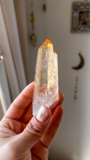 タンジェリンクォーツ　ブラジル　ツイン　水晶
