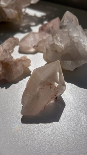 ヒマラヤ水晶　千層　マニカラン　天然石　インド　水晶　ピンク