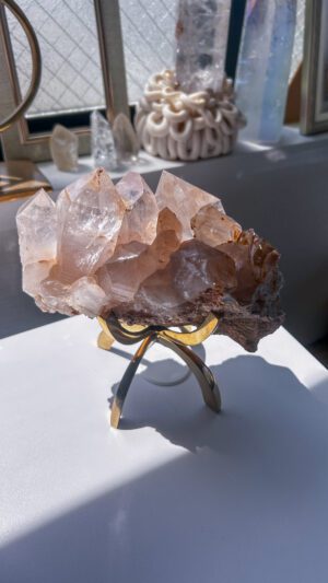 ヒマラヤ水晶　マニカラン　天然石　ピンク　パワーストーン　天然石　ブリハスパティ　ピンクマニカラン
