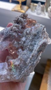 ヒマラヤ水晶　マニカラン　天然石　ピンク　パワーストーン　天然石　レッドルチル　ブリハスパティ　ピンクマニカラン