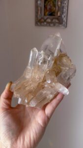ヒマラヤ水晶　マニカラン　天然石　ピンク　パワーストーン　天然石
