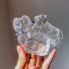 新入荷！１１cm マジカルコンパニオン 大きなクリスタルキャット 手彫り ねこちゃん親子 水晶 クリアークォーツ 首輪付き Two of us 寄り添うねこちゃんズ