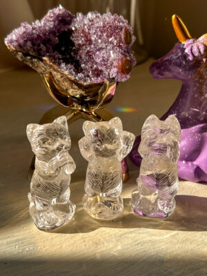 新入荷！高品質水晶のみにゃい・きかにゃい・いわにゃい猫ちゃんズ