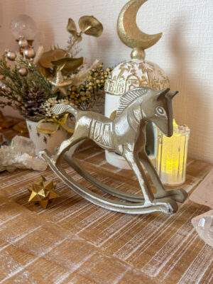 US  Amrita✧Vintage ボヘミアンな雰囲気🐴USヴィンテージロッキングホース 鋳製木馬　※おまとめ買い対象商品