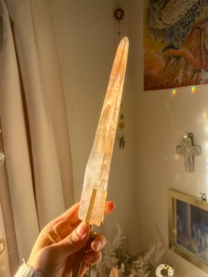 希少・大特価２７cm！圧倒的な長さ タンジェリンレーザーレムリアンシード（コロンビア・ムゾー）スタンド付き