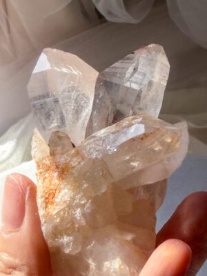 ヒマラヤ水晶 マニカラン水晶 インド買い付け 鉱物 マニカラン クラスター 原石 真鍮スタンド 水晶 パワーストーン 開運 風水