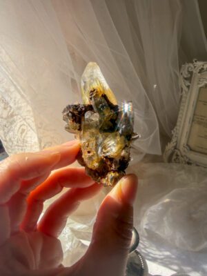 ヒマラヤ水晶 マイカ共生 パキスタン水晶 フンザ マニハール トルマリンルチル ゴールデンヒーラー エクリプス 希少 鉱物