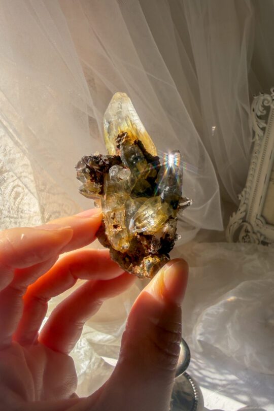 ヒマラヤ水晶 マイカ共生 パキスタン水晶 フンザ マニハール トルマリンルチル ゴールデンヒーラー エクリプス 希少 鉱物