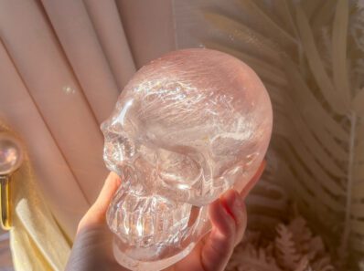 スカル ピンクルチル 水晶　ラビットヘアルチルAIONIA✧Crystal｜天然石・鉱物標本・アンティーク・ヴィンテージ・ジュエリー