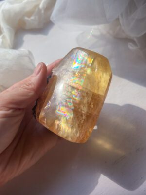 カルサイト ハニーカルサイト ゴールデンカルサイト インド鉱物 手研磨 AIONIA✧Crystal｜天然石・鉱物標本・アンティーク・ヴ