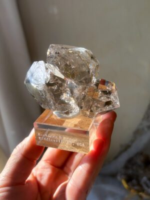 Crystal of Living Water|最上級グレード 連結・水入りスーパークリア NYハーキマー Diamond Quartz ♢ Enhydro Excellent Collection|USA New York